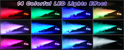 U'King 500W Smoke Machine RGB 3 LED Mixed Color Fog Machine with Remote Control Stage Smoke Ejector for DJ Halloween Christmas